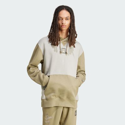 Adidas/阿迪达斯 男子撞色宽松连帽卫衣套头衫 IT4112