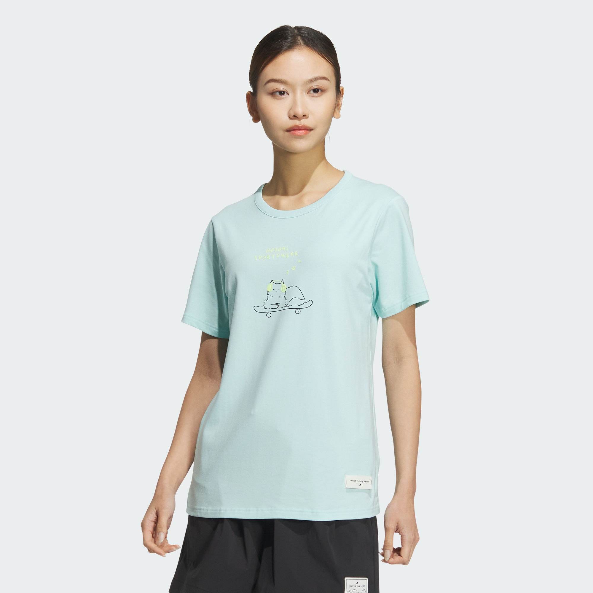 adidas/阿迪达斯 女子GRAPHIC T-SHIRT MBTI系列短袖T恤 JN6661