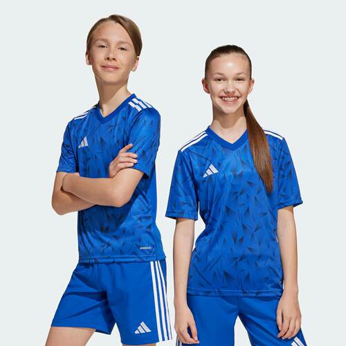 Adidas/阿迪达斯 大童亲子速干足球运动短袖V领球衣 JJ1952