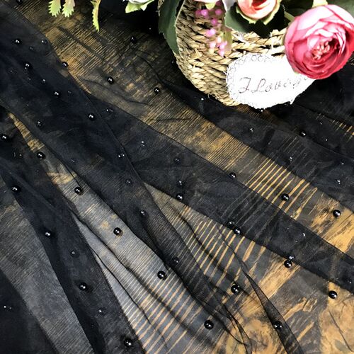 蛋糕摄影背景布甜l品台桌布珍珠纱窗帘道具布仙女风白色珍珠纱桌