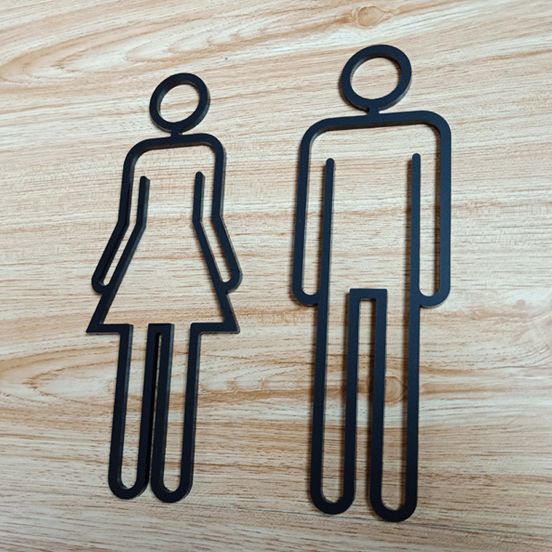 立体镂空男女卫生间洗手间门牌WC厕所指示牌P仿金属洗手间指示牌