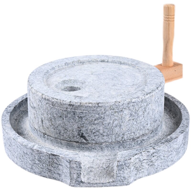 石磨家用手动f小型石磨盘小石磨手工老式青石迷你手推磨豆腐豆浆