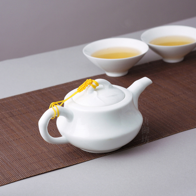 德化白瓷薄胎过滤茶壶 陶y瓷功夫茶具茶道花茶壶单壶 特价