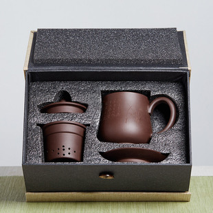宜兴紫砂杯茶杯j子带盖陶瓷主人杯单杯功夫手工茶玩带过滤泡茶杯