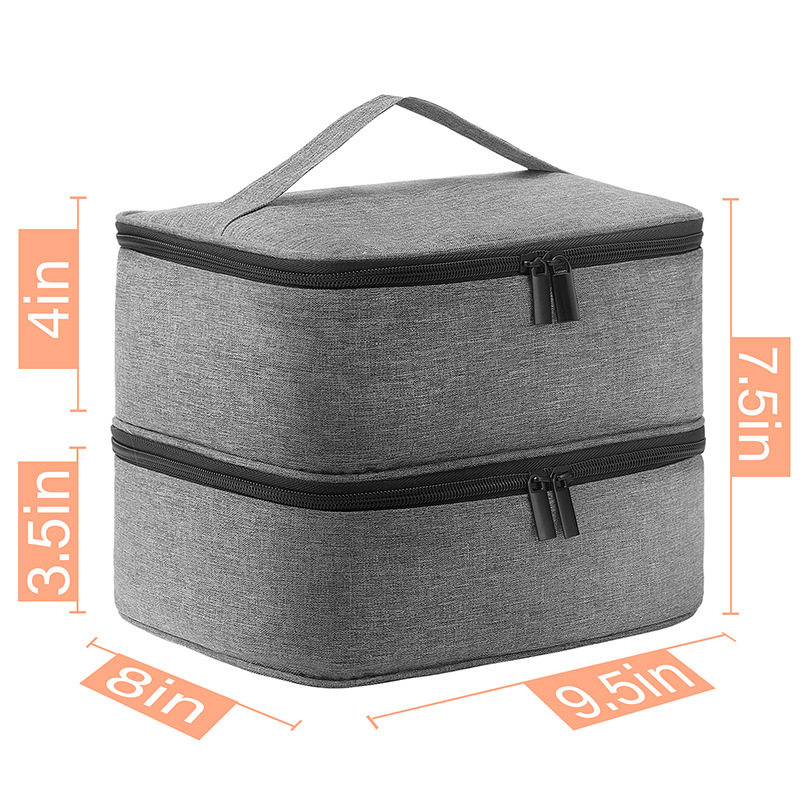 手提烤甲灯收纳包精油指甲油收纳C袋收纳盒双层30格内衬收纳包,收纳整理,指甲油收纳盒,淘宝优惠券,粉丝福利购,淘宝优惠卷