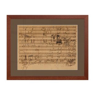 丘山生活中古原木风挂画组合乐谱装E饰画贝多芬常玉小众艺术装饰