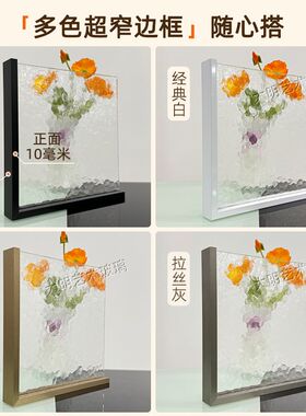 超白银霞钢化艺术玻璃隔断屏w风玄关磨砂油砂洗手台干区卫生间半