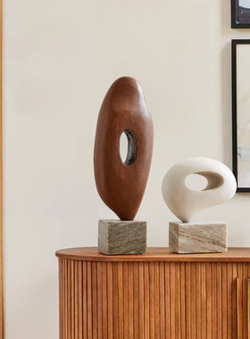 酒店样板间抽象木雕玄关装饰摆饰家居饰品客厅电视V柜酒柜艺术摆