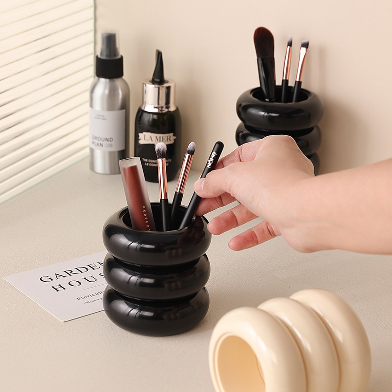 化妆刷收纳筒高级感n粉刷子收纳盒大容量办公室桌面好看的笔筒摆,收纳整理,化妆刷收纳盒/桶,淘宝优惠券,粉丝福利购,淘宝优惠卷