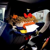 可爱丑萌汽车抽纸包挂式 车载纸巾盒手工编织DOIY毛线车饰饰品纸抽