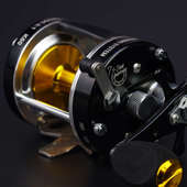 泽尚 路亚雷鱼鱼轮 鼓轮雷强轮船钓轮 全金属鼓轮 离心双刹车8轴