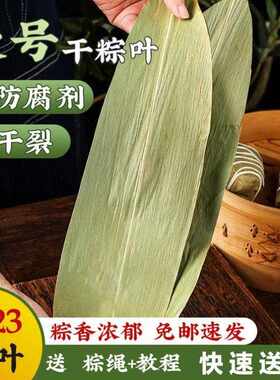 优束干粽叶大号带粽叶绳子新鲜烘干自家用营业用端午节包粽子叶精
