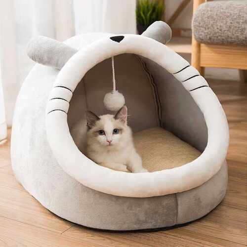 梵都宠舍猫窝冬季保暖封闭式猫屋别墅四季通用加厚猫狗窝猫咪玩具