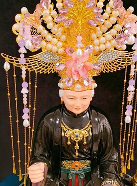 新品凤冠仙家头饰王母娘娘九天泰山奶奶老太太妈妈九尾狐16寸至26