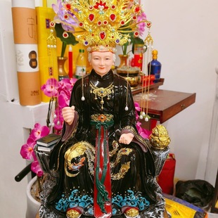 黑妈妈凤冠九天王母娘娘老太神像泰山奶奶九尾狐帽子仙家合金头饰
