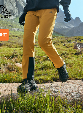 【风盾P25】伯希和户外软壳裤秋冬女eVent防风耐磨保暖登山长裤男