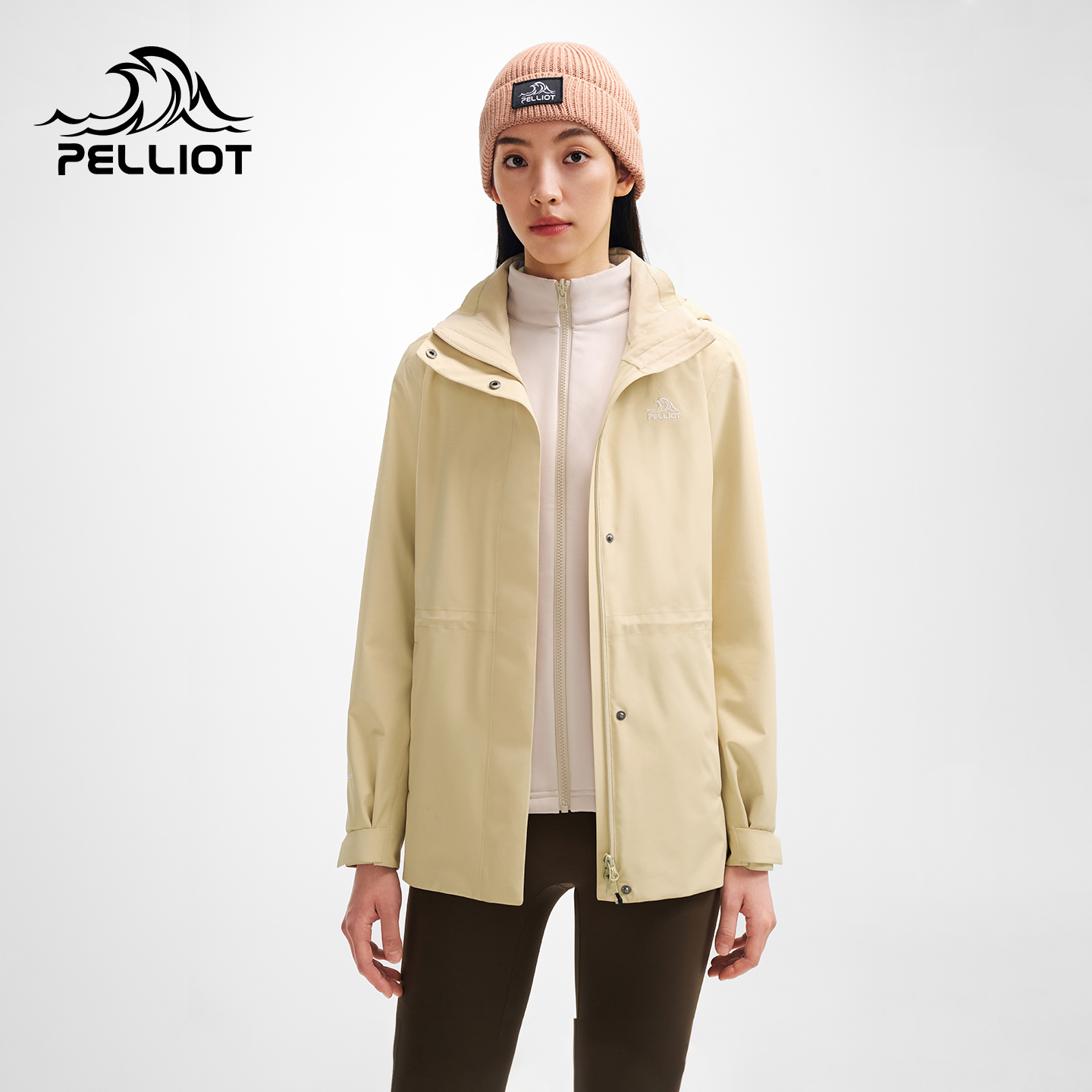 伯希和户外三合一冲锋衣女2025新款软壳内胆徒步登山外套收腰上衣