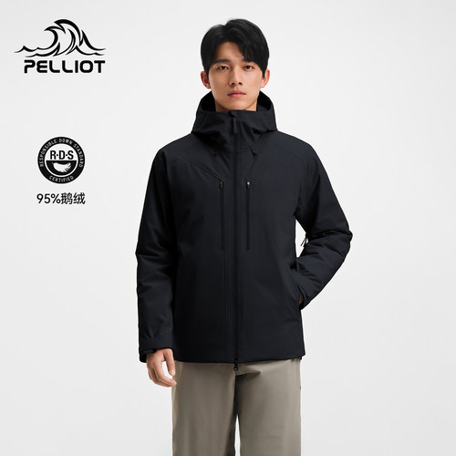 伯希和户外800蓬鹅绒冲锋衣25秋冬新款防水防风徒步登山羽绒服男