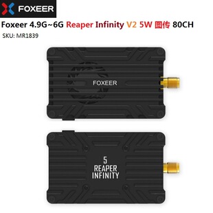 Foxeer 4.9G~6G Reaper Infinity V2 5W 图传 80CH 死神5W图传