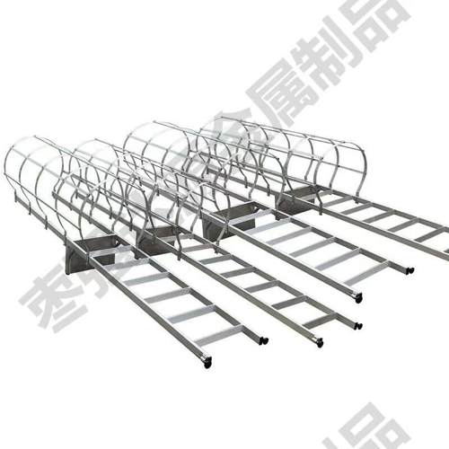 镀锌钢安全爬梯护笼15J401国标图集基坑外墙直梯不锈钢消防逃生梯