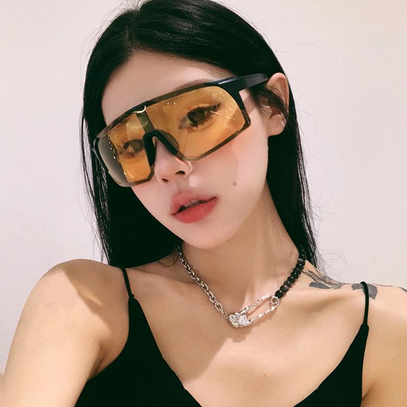 大框日夜两用夜视骑行眼镜女款潮遮阳登山防风护目镜大脸太阳眼镜