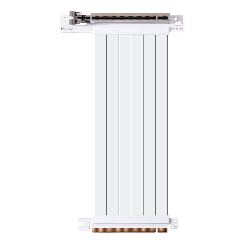 PCIE 4.0显卡延长线 线PCIE3.0桌上型电脑90度竖装黑白色16X转接