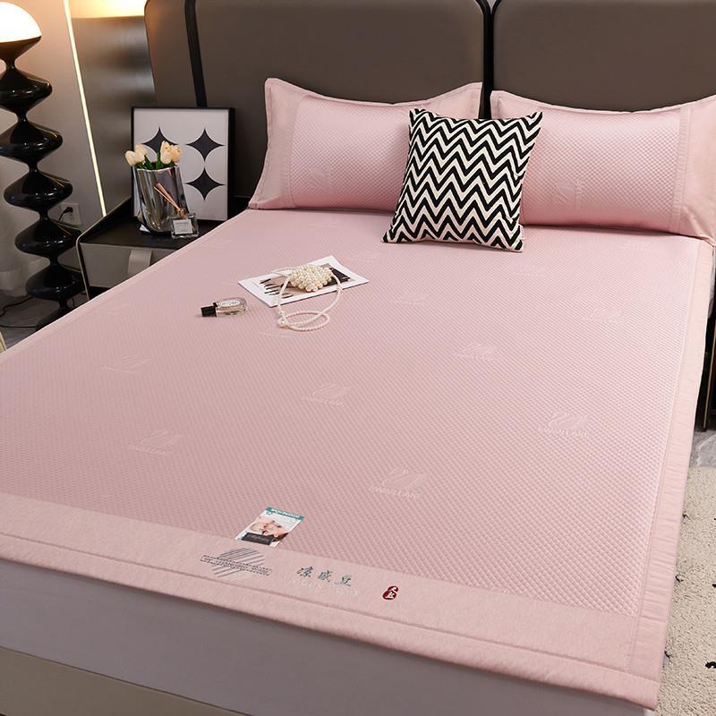 美芳庭席子可机洗凉感席冰豆豆凉席枕头套可折叠单席软席实体款