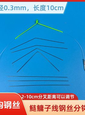 信大师黑坑浮钓鲢鳙子线钢丝分钩器双钩2-10cm分叉距离可随意调节