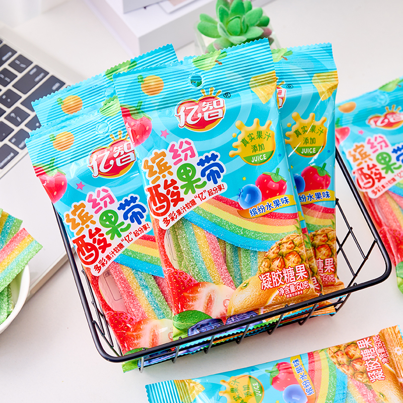 亿智缤纷酸果带凝胶酸条软糖