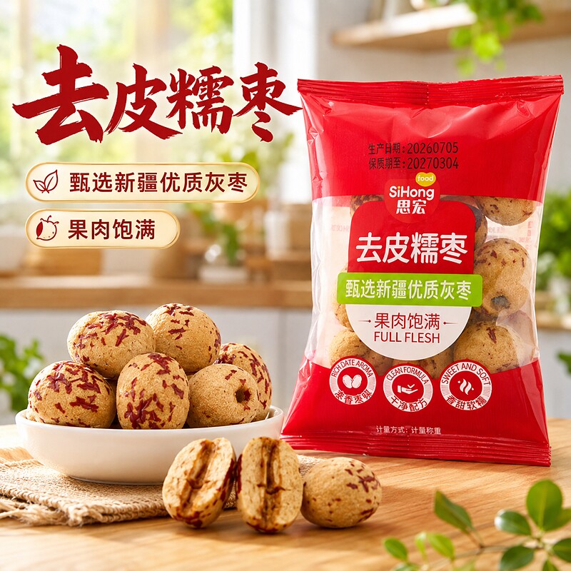 思宏去皮糯枣无核枣干图片