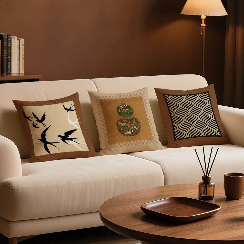 法式中古风抱枕美拉德复古艺术靠垫办公室家居沙发装饰轻奢靠枕