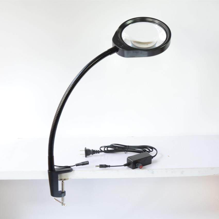 夹式放大镜带灯PD-032A带灯线 线路板维修焊接老人阅读雕刻10倍20