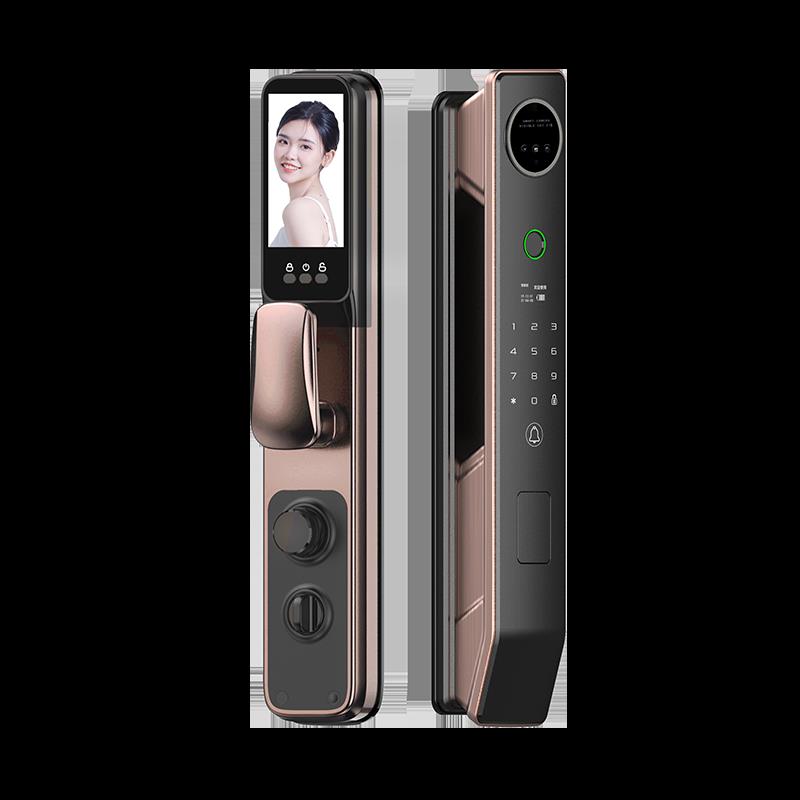 智贝勒全自动人脸识别智能门锁指纹锁家用入户门密码锁电子式门锁