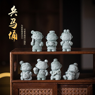 秦始皇兵马俑博物馆青砂石摆件文创摆件西安文创旅游纪念品伴手礼