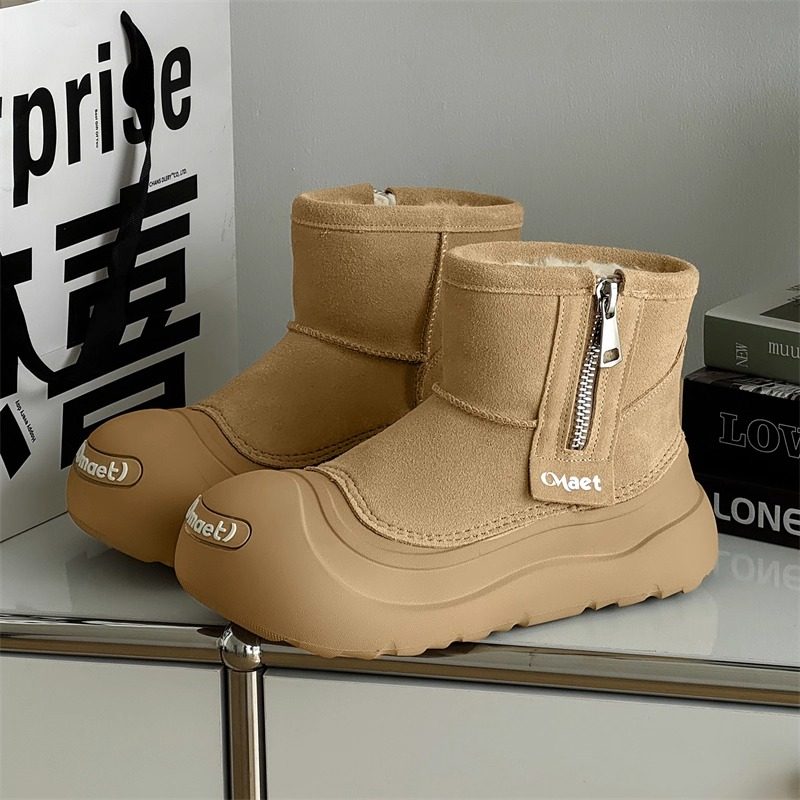 开口销丑萌大头情侣东北雪地靴男女款2026冬季加绒加厚防滑大棉鞋,流行男鞋,时尚雪地靴,淘宝优惠券,粉丝福利购,淘宝优惠卷