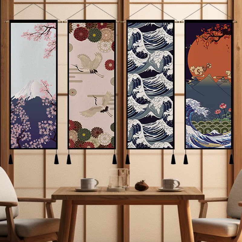 日式挂旗料理店布艺挂画客厅玄关装饰画和风寿司店居酒屋民宿挂图片