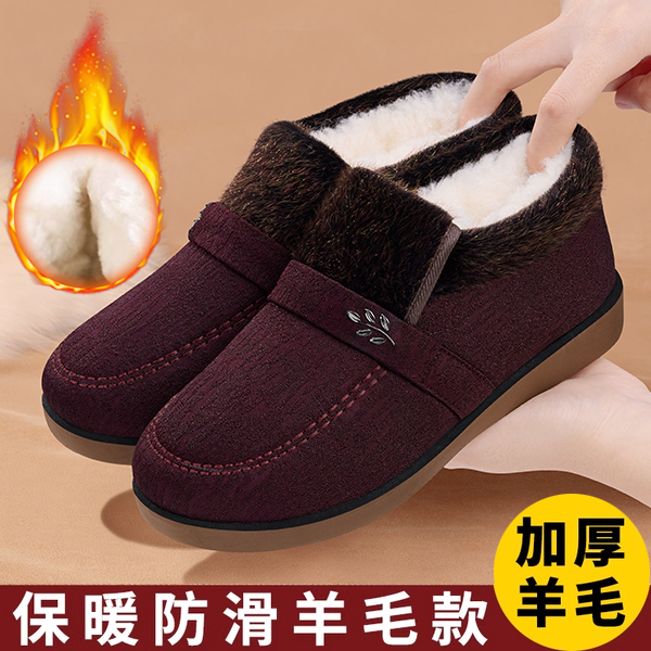 老北京布鞋女保暖妈妈棉鞋