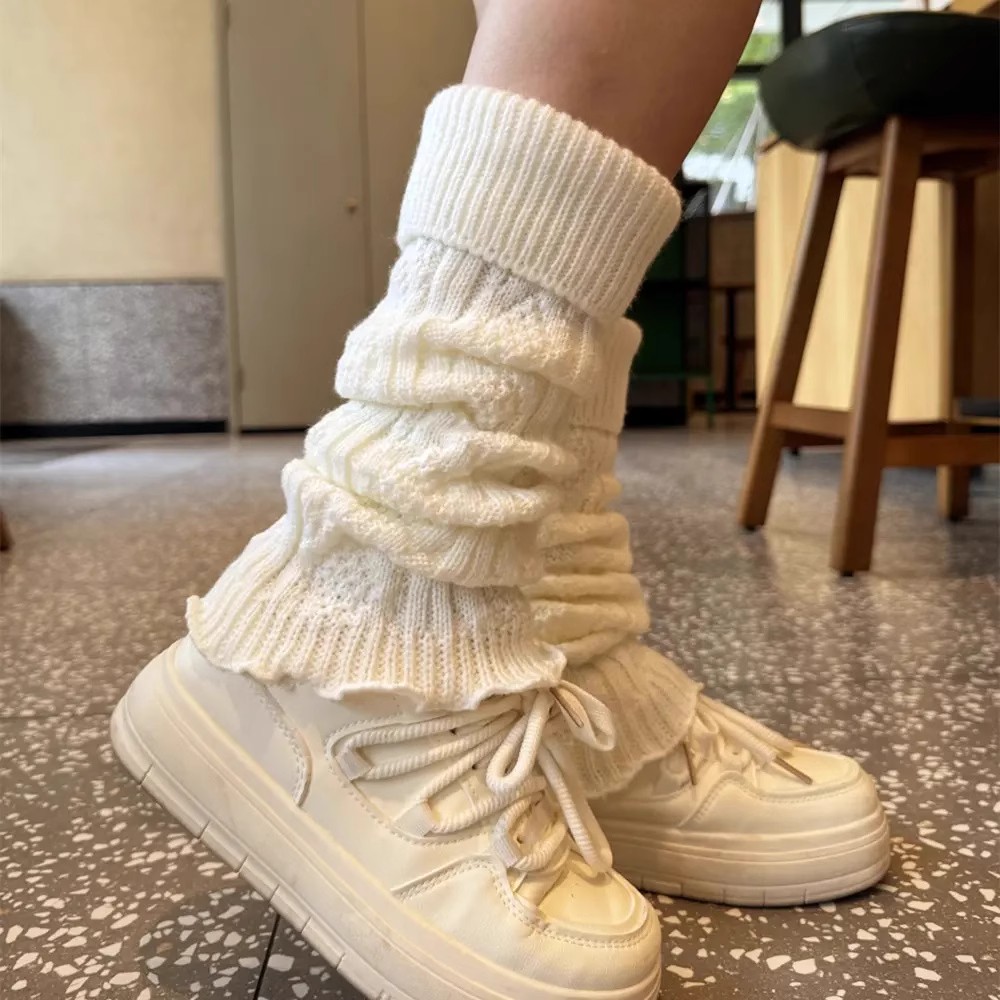 FFI秋冬新款费尔岛风针织堆堆袜