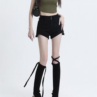 黑色牛仔短裤女高腰2026年新款夏季薄款显瘦a字辣妹爆款美式热裤
