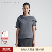 RODERIC 设计感上衣女 绵羊毛高质感简约流苏时尚 WONG2025秋季 新品