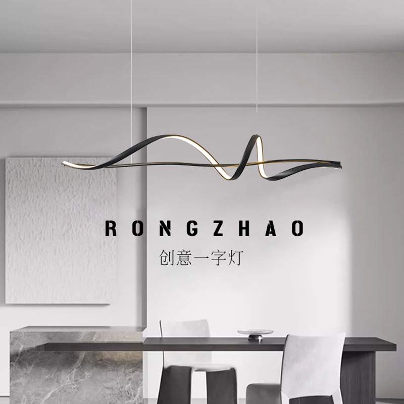 创意led餐厅吊灯简约现代设计师极简吧台餐桌灯个性意式饭厅灯具