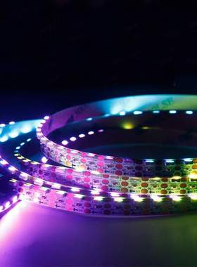 侧发光幻彩灯带WS2812B-40205V汽车氛围灯音乐声控可编程柔性X20