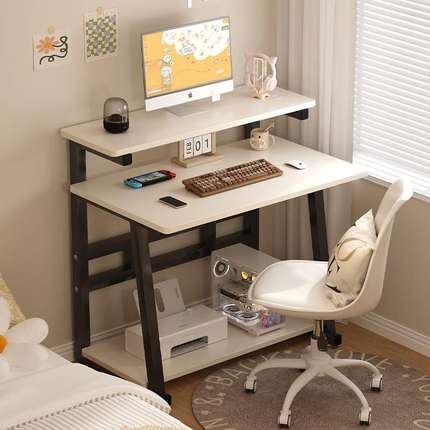 电脑桌台式家用小户型卧室床边桌办公桌子工作台笔记本桌散热书桌