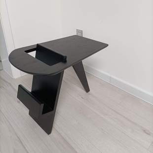 北欧实木置物杂志书架千纸鹤简约沙发边几个性创意异形民宿床头桌