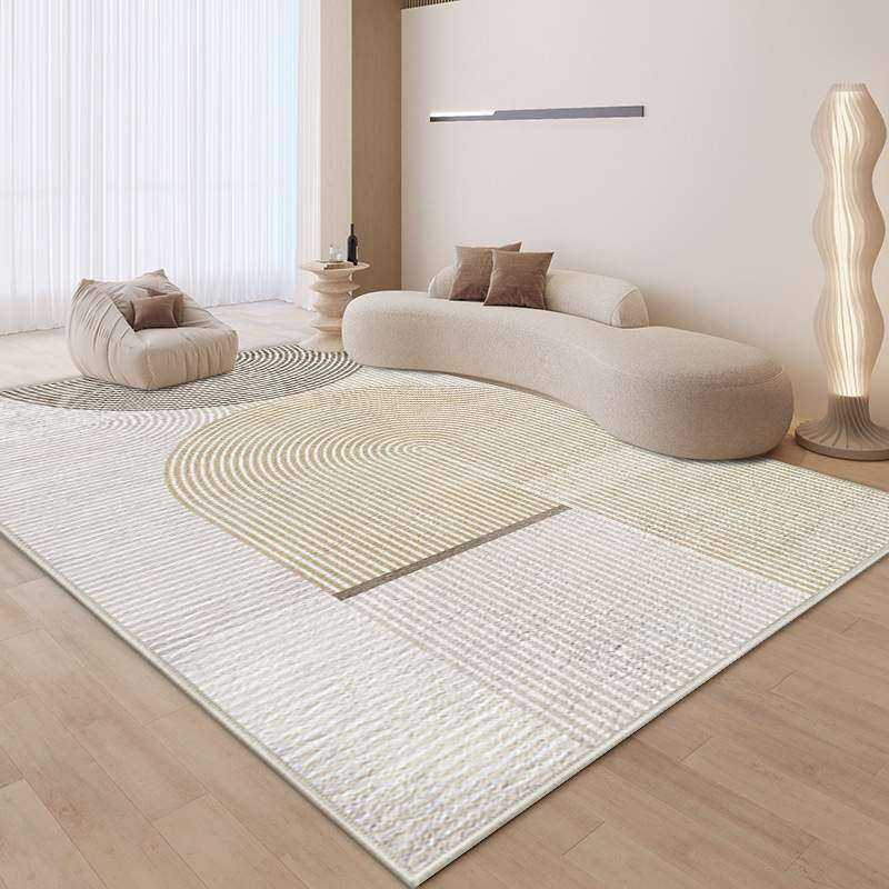 水洗背仿羊绒地毯耐脏易打理奶油侘寂风沙发地毯客厅床边毯茶几毯