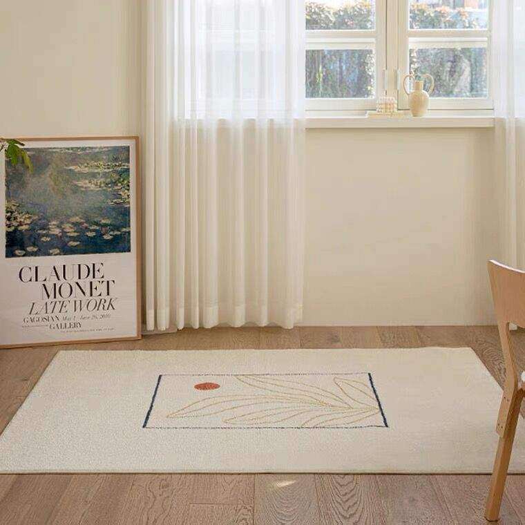 WO北欧风家用客厅沙发茶几垫仿羊绒地毯卧室书房儿童房防滑地垫