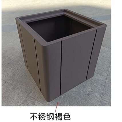 定制商业广场铁艺方形种植箱户外不锈钢花箱市政花坛售楼部外摆