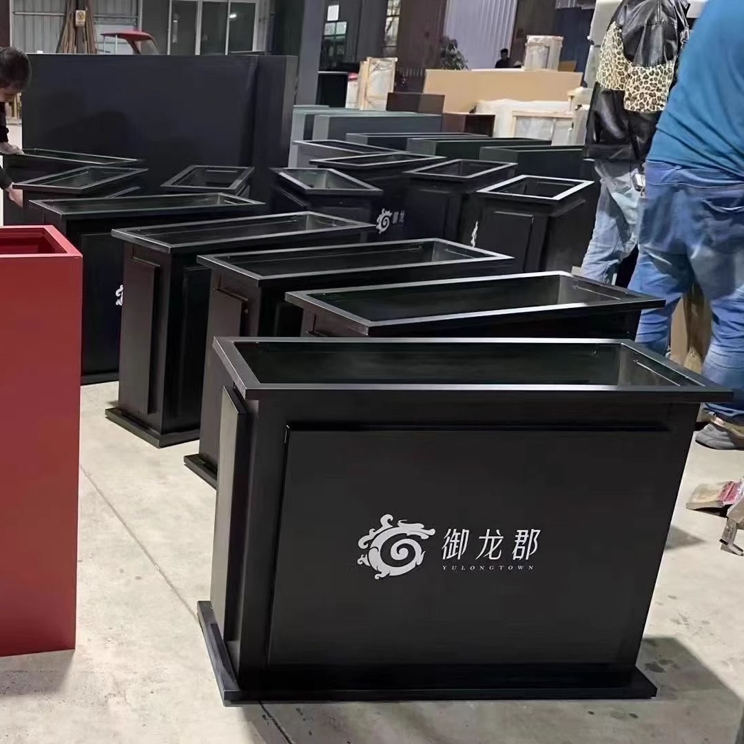 户外不锈钢铁艺花箱售楼部花坛可移动隔断庭院围栏花槽组合定制