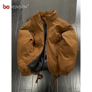 美式飞行员夹克棉服男士外套2025新款秋冬装加厚男外套面包服男款