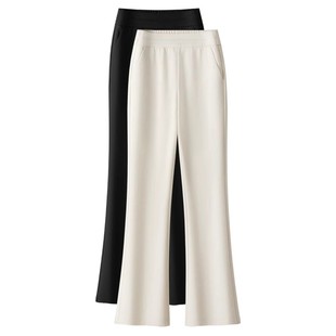 Kiss白色微喇西装 高腰显瘦喇叭裤 裤 时尚 子 女2025春秋新款 Canary